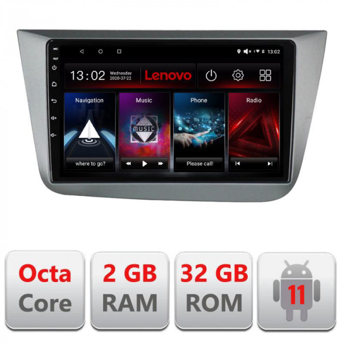 Navigatie dedicata Seat Leon 2005-2012 D-leon05 Lenovo Octa Core cu Android Radio Bluetooth Internet GPS WIFI DSP 2+32 GB 4G ki CarStore Technology