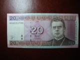 LITUANIA 20 LITU 2007