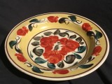 Farfurie romaneasca pictata perioada RSR anii 70 realizata la Sighisoara !