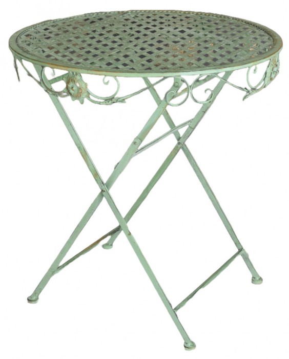 Masa din fier forjat antik green LUP172