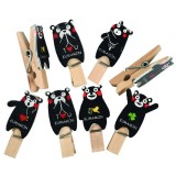 Set 8 carlige din lemn cu ursulet,2.5cm