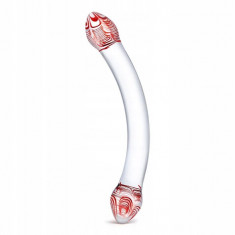 Dildo din sticlă - Glas Red Head