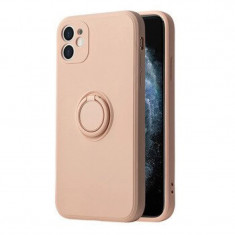 Husa Cover Silicon Finger Grip pentru Iphone 14 Roz foto