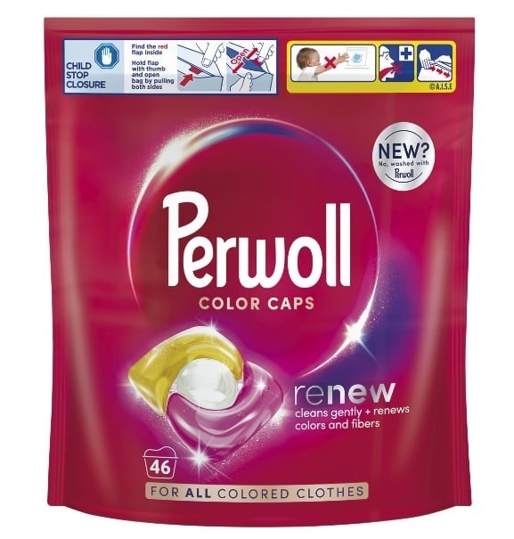 Detergent de rufe capsule Perwoll Renew Color, 46 spalari