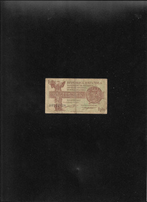Spania 1 peseta 1937 seria0742428 foto