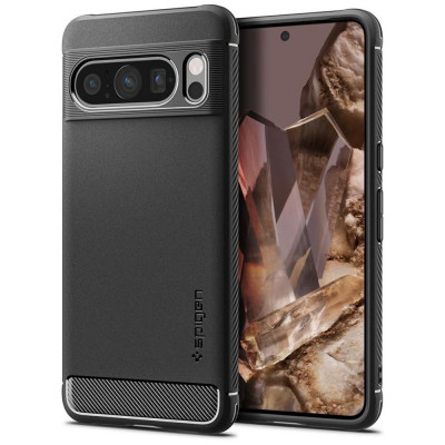 Husa pentru Google Pixel 8 Pro - Spigen Rugged Armor - Black foto