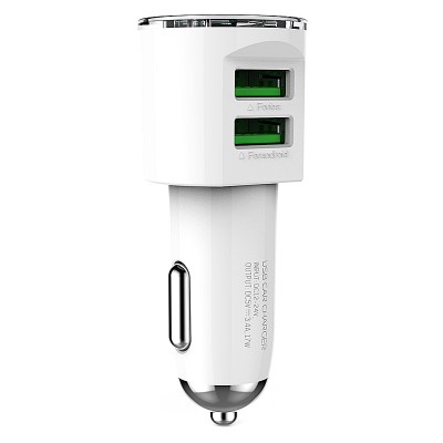 Incarcator Auto cu cablu USB Tip-C Ldnio DL-C29, 2 X USB, 3.4A, Alb foto