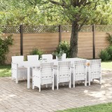 VidaXL Set de masă pentru grădină 9 pcs Gri deschis Ratan Polt
