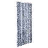 Cumpara ieftin Perdea de insecte, albastru, alb, argintiu, 90x220 cm, Chenille