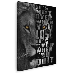 Tablou canvas mesaj motivational pentru perseverenta, alb, negru 1160 Tablou canvas pe panza CU RAMA 20x30 cm