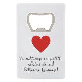 Marturie nunta/botez, desfacator de sticle, personalizat, alb, ideal marturie invitati