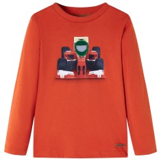 Tricou de copii m&acirc;neci lungi, portocaliu, 140