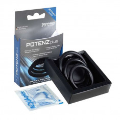 Set 3 Inele Penis Potenzone (S, M, L), Negru