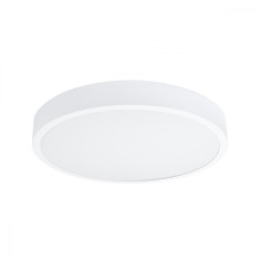 Lustra De Tavan Onyx Alb Din Aluminiu, 1 Bec Rotund Minimalist De Interior foto