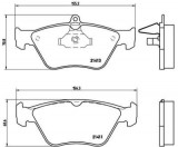 Placute frana Opel Calibra A (85), Omega A, Omega B, Vectra A (86, 87); Saab 900 1 Cabriolet, 900 2 SRLine parte montare : Punte fata