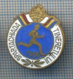 AX 822 INSIGNA - SPARTACHIADA TINERETULUI 1956 -PENTRU COLECTIONARI