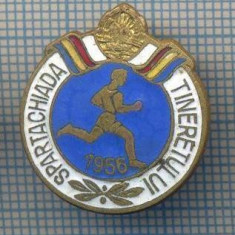 AX 822 INSIGNA - SPARTACHIADA TINERETULUI 1956 -PENTRU COLECTIONARI