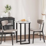 Placă masă vidaXL Alb Lucios 60x60x1.5cm Lemn Compozit - Blat rotund minimalist, interior, birou, dining - Durabil &amp; Elegant