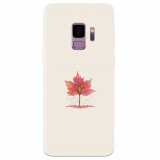 Husa silicon pentru Samsung S9, Autumn Tree Leaf Shape Illustration