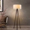 Lampadar Newport crem cu trepied modern pentru living, 140 cm