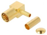 Soclu SMB mamă 90&deg; 50&Omega; PTFE