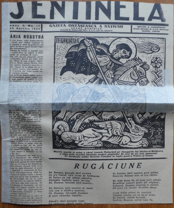 Sentinela, gazeta ostaseasca a natiunii, nr. 17, 23 aprilie 1944