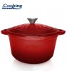 Semioala Fonta Emailata Heinner Red Line 6L, 28x13cm, Cu Capac, Inductie, Gaz, Ceramica