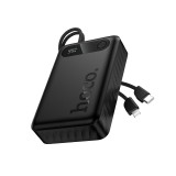 Powerbank HOCO J171A 20000mAh 22.5W PD QC cu Cabluri Incorporate USB-C + Lightning Black
