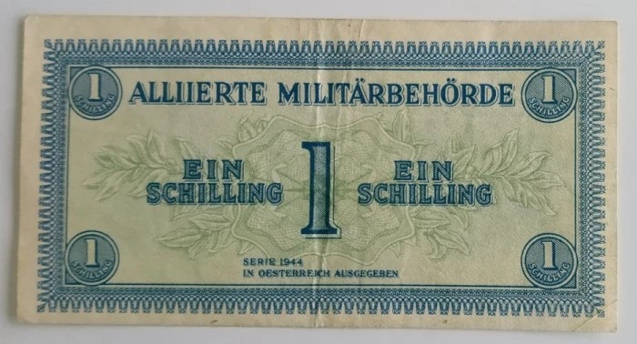 Bancnota - Austria - 1 Shilling 1944 - Ocupatie aliata
