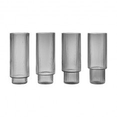 ferm LIVING set de pahare pentru bauturi Ripple Long Drink Glasses 4-pack