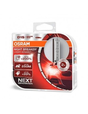 Set 2 Becuri Auto Xenon D1S OSRAM NIGHT BREAKER LASER Next Generation, +200%, 85V foto