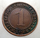 B.215 GERMANIA WEIMAR 1 REICHSPFENNIG 1934 A