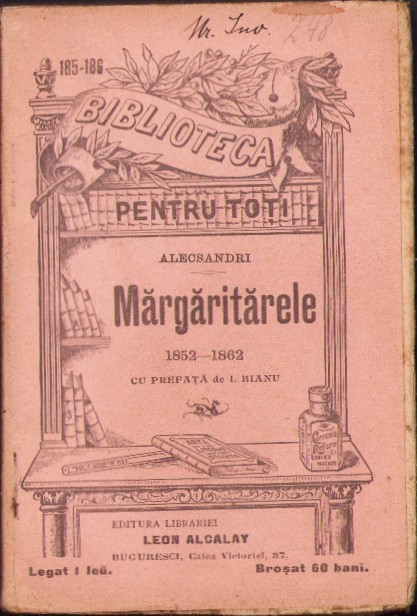 C4270N Mărgăritarele 1852-1862 de Vasile Alecsandri, Biblioteca pentru toți