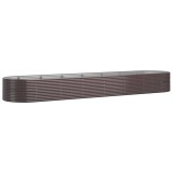Cumpara ieftin Jardiniera gradina maro 584x140x68 cm otel vopsit electrostatic