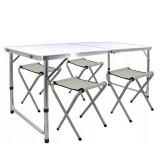 Set masa cu 4 scaune pentru camping, inaltime masa reglabila, picioare, ProCart