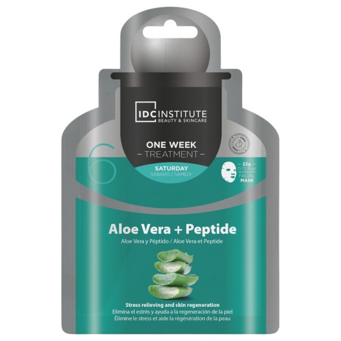 Masca faciala One Week Treatment cu Aloe Vera+ Peptide, IDC Institute, 30905, 22g