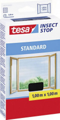 Plasa de tantari Standard pentru fereastra, Tesa, 530503, 1 x 1 m antracit foto