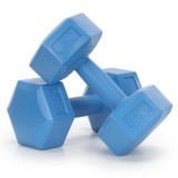 Set gantere hex 2x2,5 kg, bitum cu invelis rezistent PP, albastru Household NewTrend