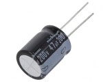 Condensator electrolitic THT 47uF 200V 16x20mm