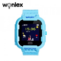 Ceas Smartwatch Pentru Copii Wonlex KT03 cu Functie Telefon, Localizare GPS, Camera, Pedometru, SOS, IP54 &ndash; Negru &ndash; Albastru,