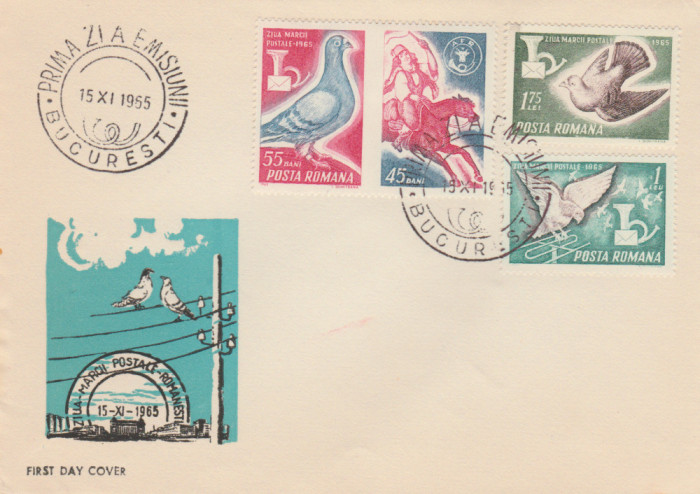 1965 Romania - FDC Ziua marcii postale romanesti, LP 617