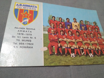 POZA A.S.ARMATA TG.MURES 1978-1979 BOLONI LADISLAU AUTOGRAFE foto