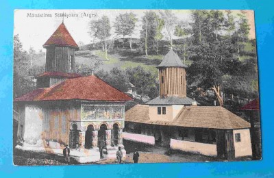 Manastirea Stanisoara Arges - carte postala veche, circulata, datata anul 1911 foto