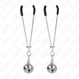 Kink Thin Bell Cleme pentru sf&acirc;rcuri argint 7 cm