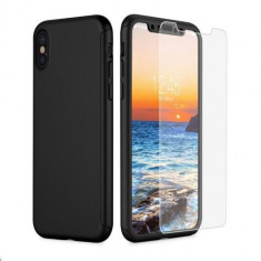 Husa protectie 360 pentru Iphone 7/8 Plus, silicon, negru, Gonga foto