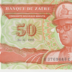 M1 - Bancnota foarte veche - Zair - 50 zaire