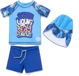 Costum de baie cu protectie solara Soui pentru bebelusi, UV 50+, 12-18 luni, albastru, 80 86 - OUTLET