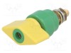 Clemă de laborator galben-verde 1kV 63A SCH&Uuml;TZINGER alamă policarbonat
