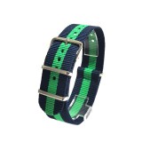 Curea de ceas Nato Albastru si Verde 20mm 22mm N50, Time Veranda