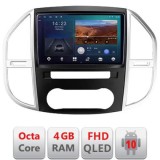 Navigatie Mercedes Vito w447 2016- Android Ecran QLED octa core 4+64 carplay android auto KIT-w447+EDT-E310V3 CarStore Technology
